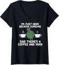 Womens said there's a coffee and yarn coffee lover V-Neck