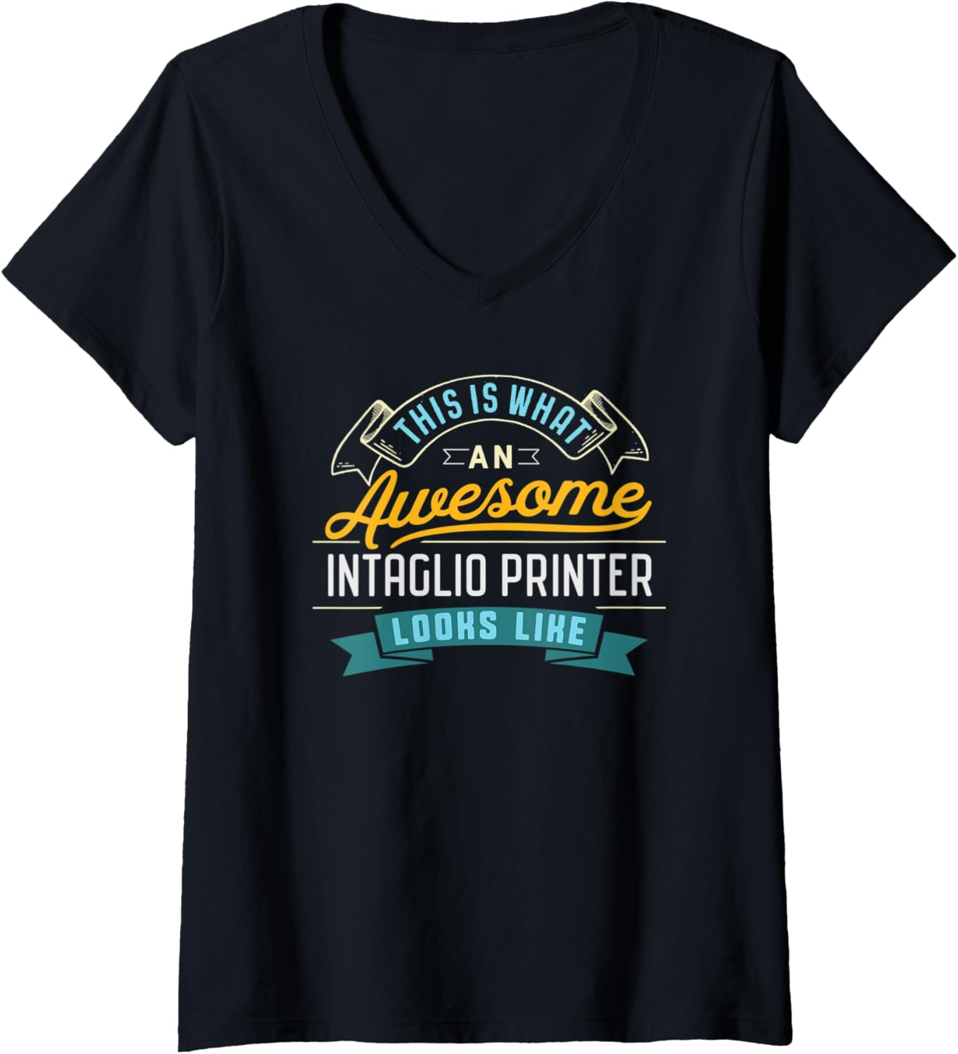 Womens Funny Intaglio Printer Shirt Awesome Job Occupation V Neck