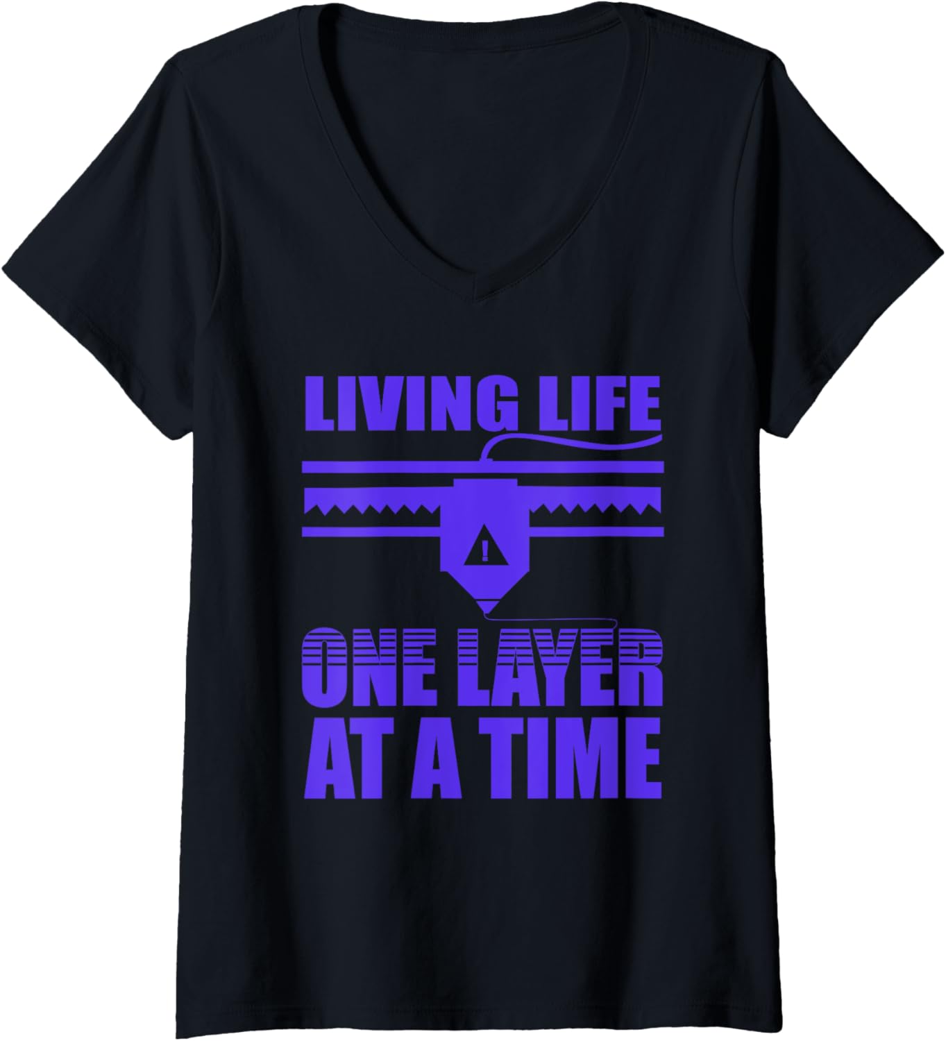Womens Funny 3D Print Printer Geeks Filament Printing Machine Lover V Neck