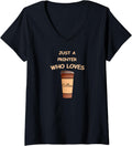 Womens Just A Printer Who Loves Coffee V Neck