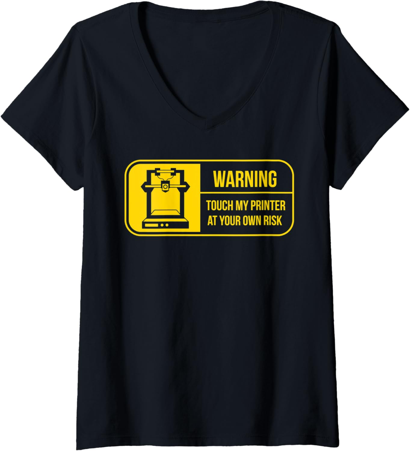Womens 3D Printing Funny Printer Artwork Creative Design Model V Neck
