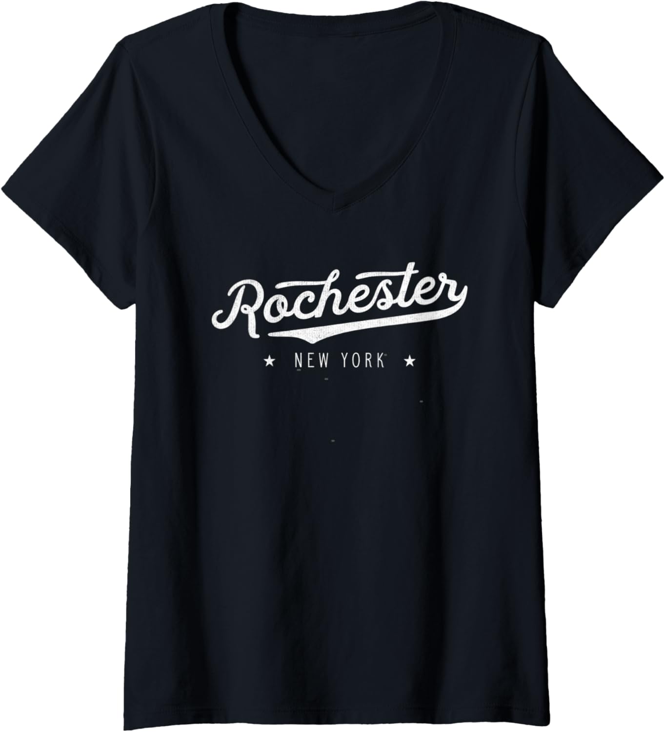 Womens Classic Vintage Retro Rochester New York Usa Novelty V Neck