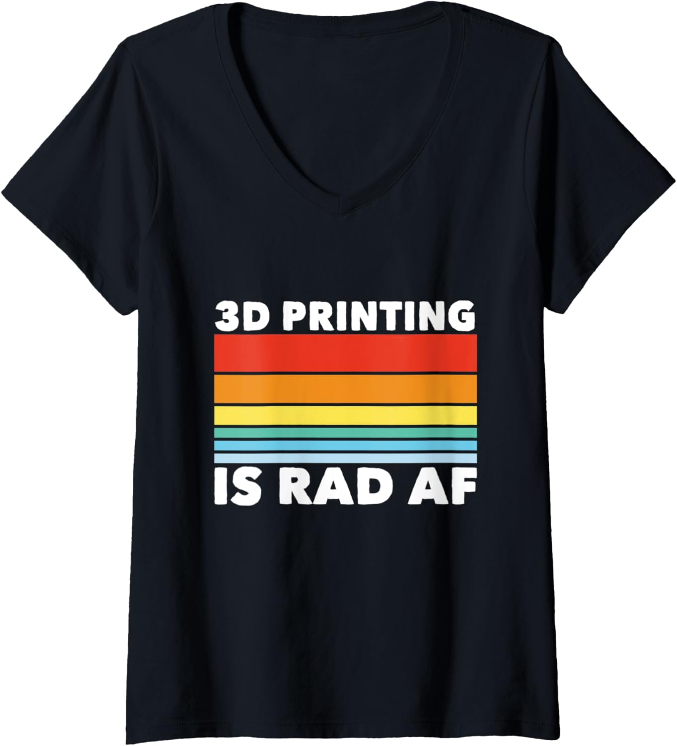 Womens 3D Printing Vintage Men Women Retro 3D Printer V Neck