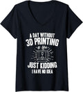 3D Printing Printer Nerd Geek 3D Construction Humor V Neck