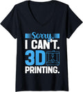 Womens 3D Printer 3D Printing V Neck
