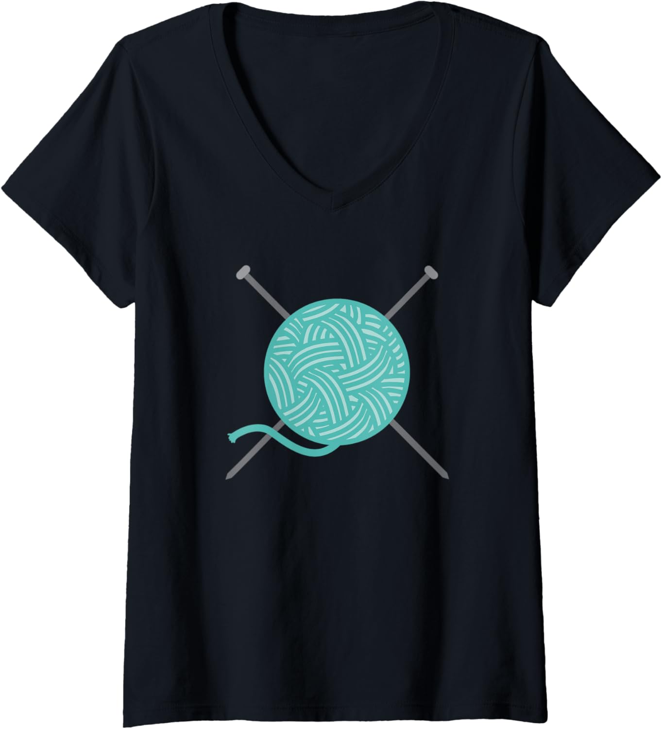 Womens Knitting Club Gift Yarn for Knitter V-Neck