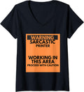 Womens Warning Sarcastic Printer Occupation Gift V Neck