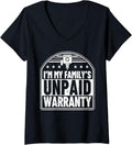 Womens Im My Familys Unpaid Warranty 3D Printing Fun V Neck