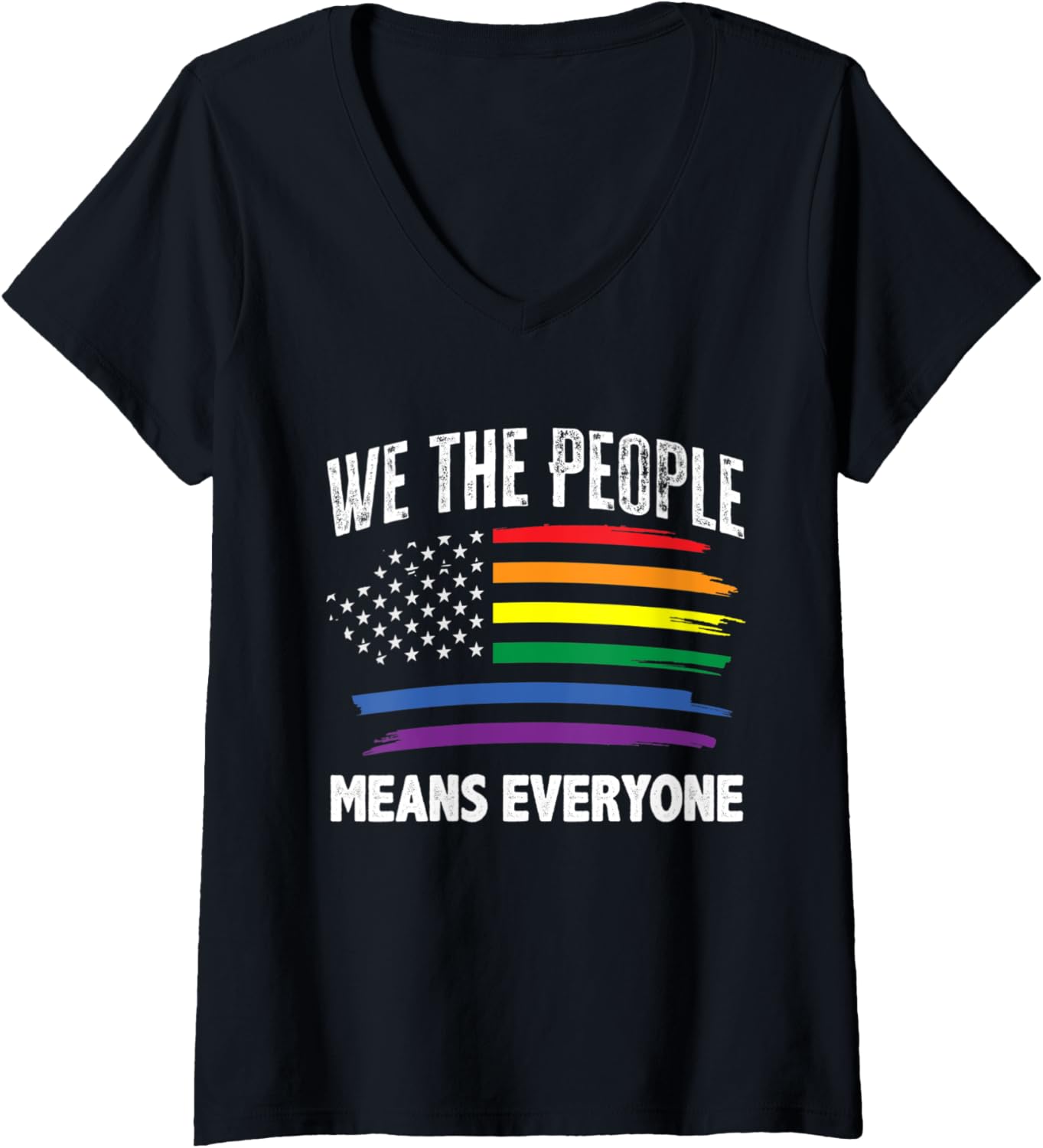 Womens We The People Means Everyone Usa Lgbt Equality V Neck