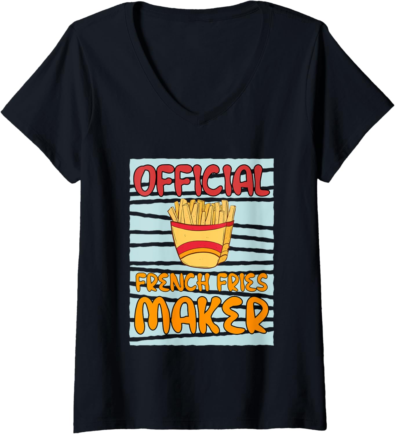 Officially French Fries Maker Cooking Chef V-Neck
