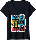 Womens 3D Printer 3D Print Model Printing V Neck