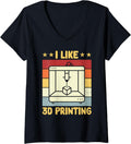 Womens 3D Printer I Like 3D Printing V Neck
