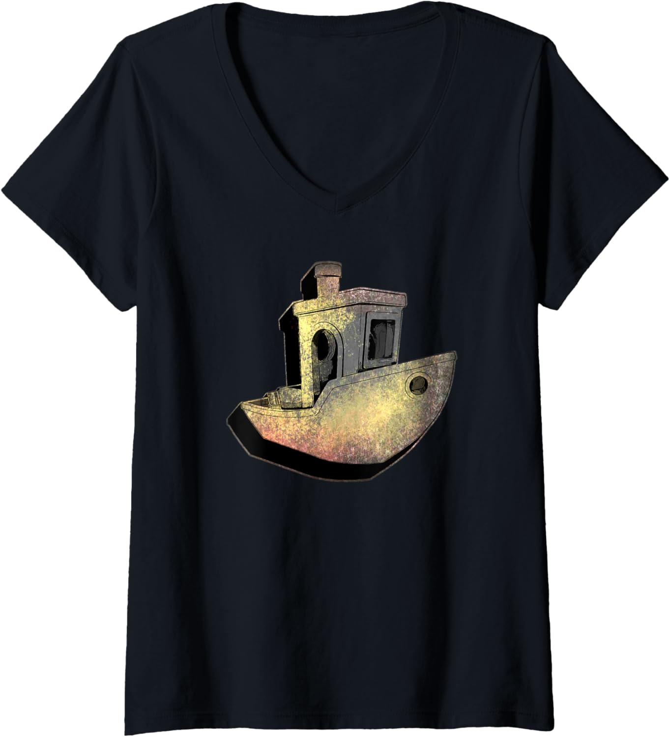 Womens 3D Printer Benchy Calibration 3D Printer Design V Neck
