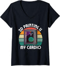 Printing Is My Cardio Funny 3D Printing Lover Men Women V Neck