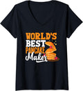 Womens Pankecake Maker Breakfast Worlds Best Pancake Maker V-Neck