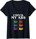 Womens Check My Abs 3D Printing Geek 3D Printer V Neck