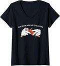 Womens Real Women Smell Like Tea & Yarn Knitting V-Neck