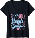 Womens Crocheter Crochet Yarn Knitter V-Neck