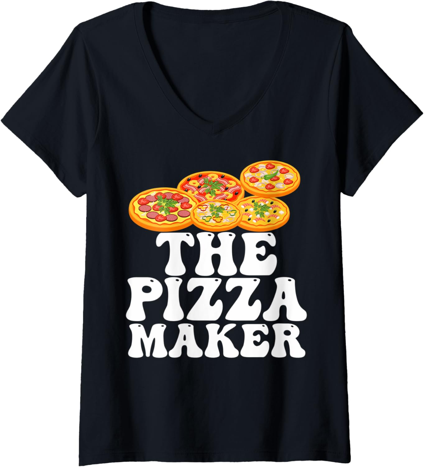 Womens Funny Pizza Making Pizza Chefs The Pizza Maker V-Neck