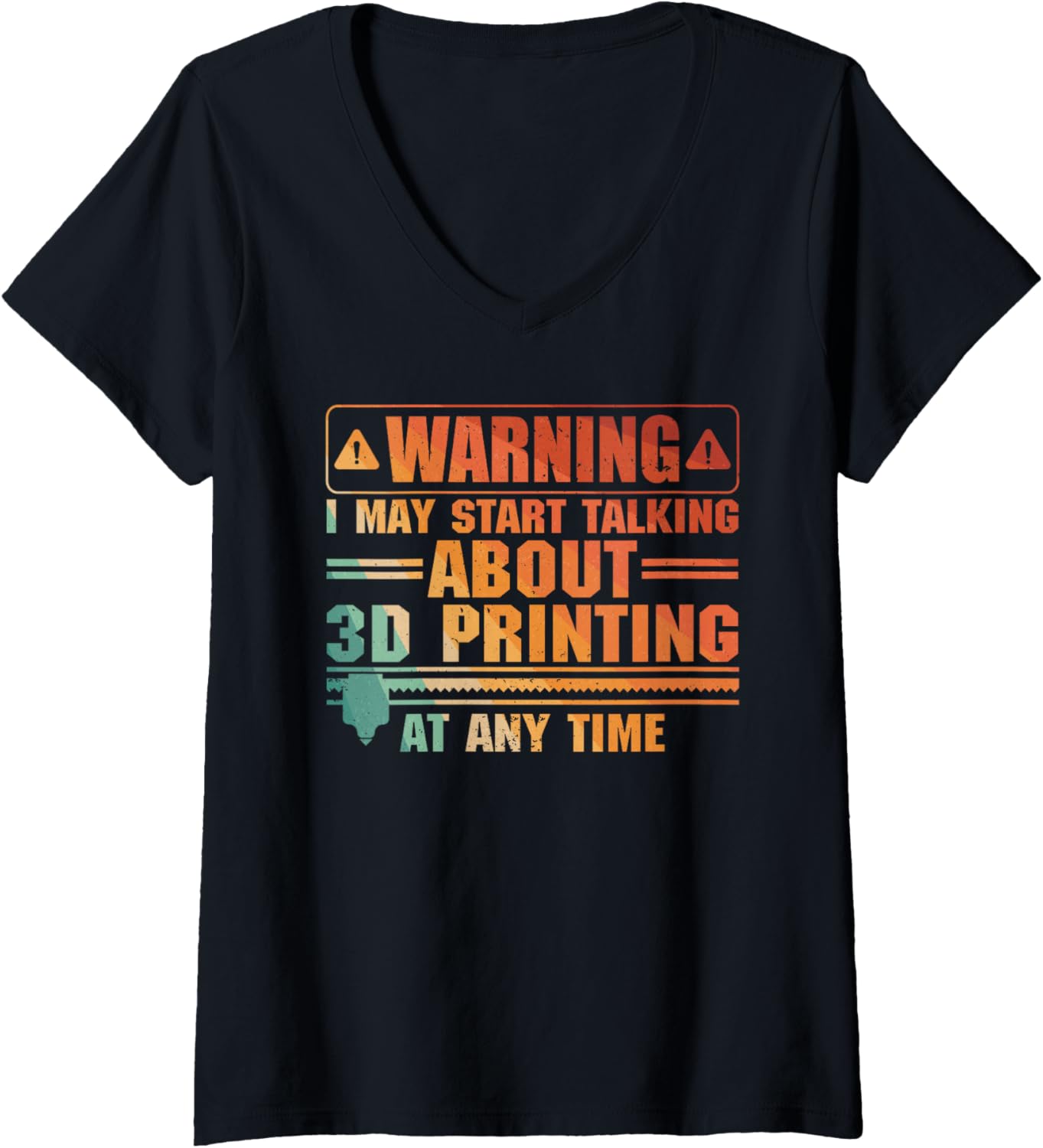 Womens Funny 3D Printer Art Men Women 3D Printing Worker Lover V