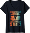 Womens Never Underestimate An Old Man With A 3D Printer Grandpa Dad
