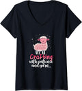 Womens Crafting with Patience and Yarn V-Neck