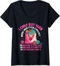 Womens Funny crochet saying yarn crocheting for women V-Neck