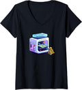 Futuristic 3D Printer With Money Design 3D Printing V Neck