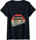 Womens 3D Printing Is My Cardio Vintage Retro Funny 3D Printer V
