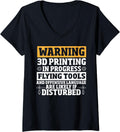 Womens 3D Printing In Progress 3D Printer Enthusiast 3D Printer V Neck