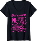Just Let Me Finish This Row Knitter Knitting Wool Yarn V-Neck