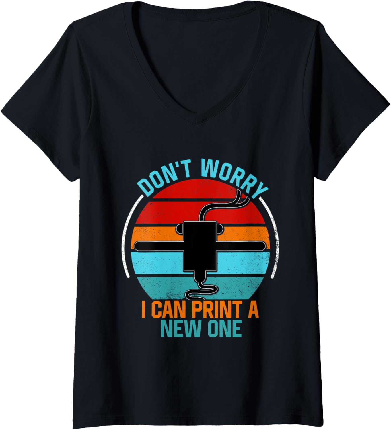 Womens 3D Printer Tee Idea Geeks 3D Printing Men Women V Neck