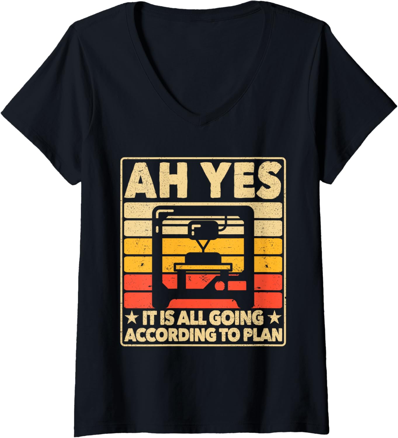 Womens Ah Yes Its All Going According To Plan 3D Printing Printer