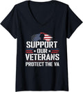 Womens Support Our Veterans And Protest The Va Protest Military V Neck