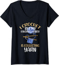 My Favorite Hobby Is Collecting Yarn Crocheting Knitting V-Neck
