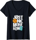 Just One More Row | Yarn Wool Knit | Crocheter Knitter V-Neck