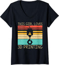 Womens Cool 3D Print Design Girls Mom 3D Printer Lover Printing V