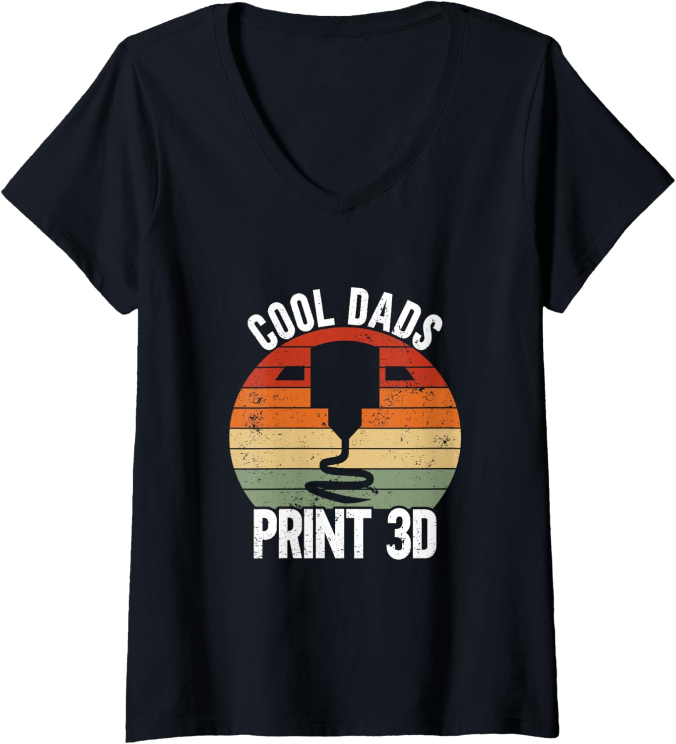 Womens Cool Dads Print 3D Funny 3D Printing Printer Filament V Neck