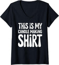 Womens Candle Making Art for Men Women Candle Lover Candle Maker V-Neck
