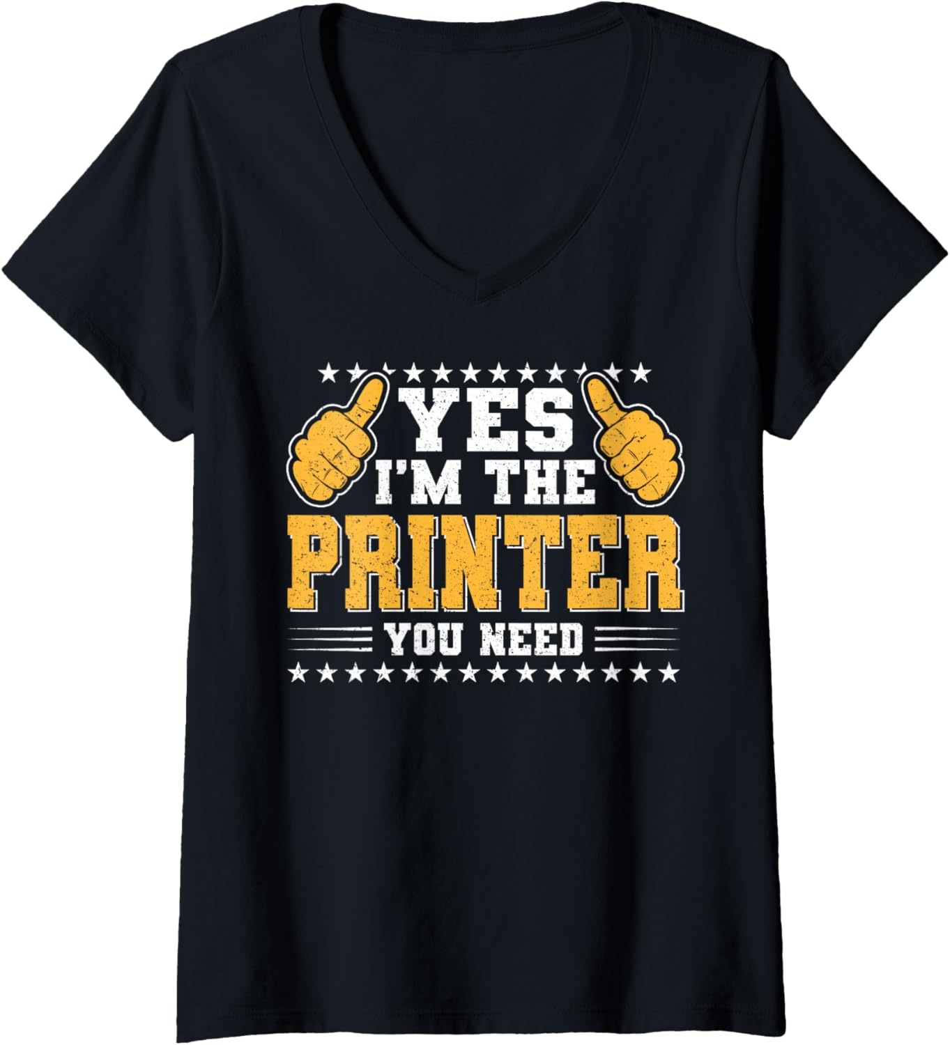 Womens Retro Profession Im The Printer V Neck