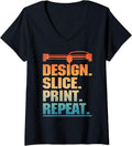 Funny 3D Printing Design Men Women 3D Printer Lover V Neck