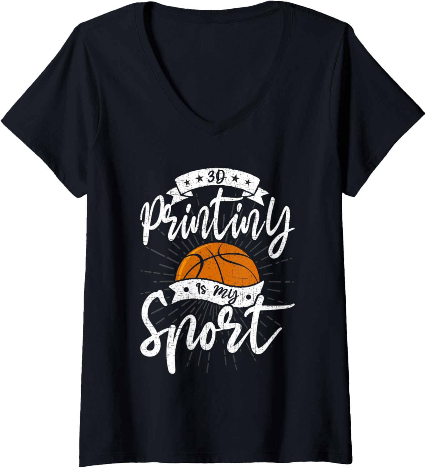 Womens 3D Printing Is Sport 3D Printer Lovers V Neck