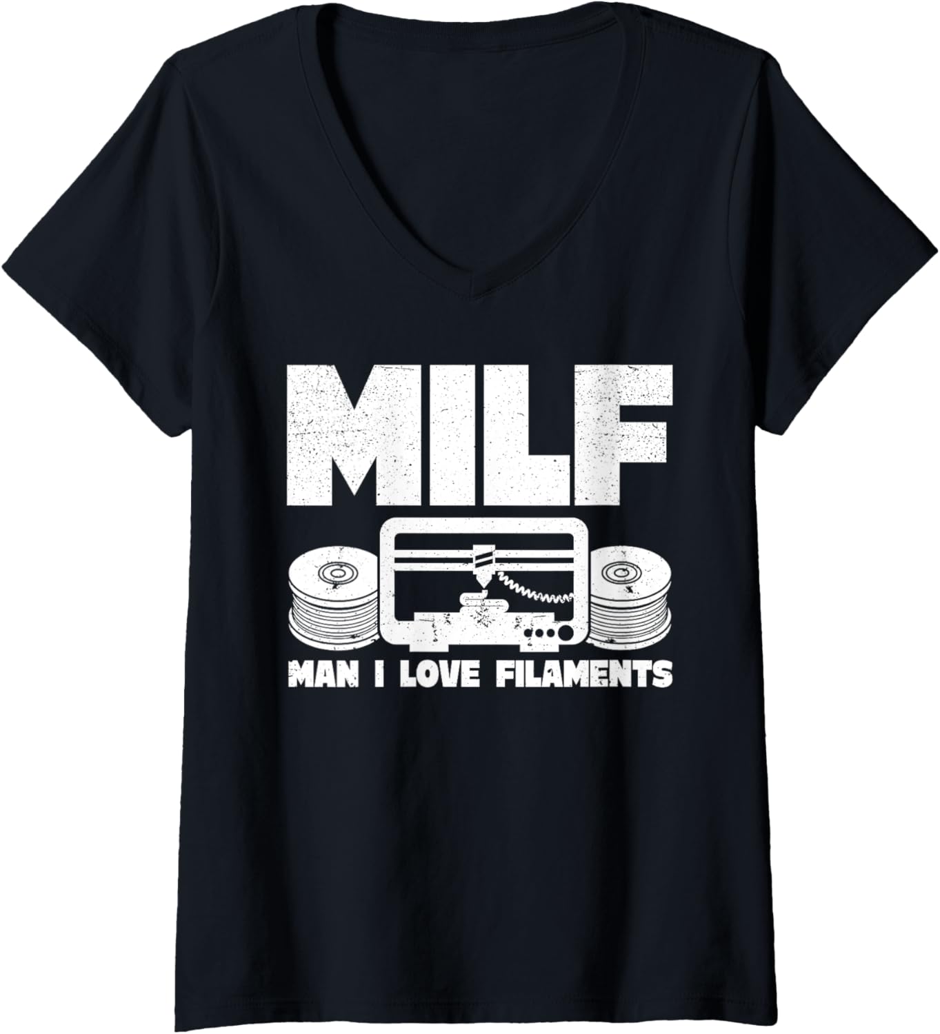 Womens Milf Man I Love Filaments 3D Printing 3D Printer Funny V