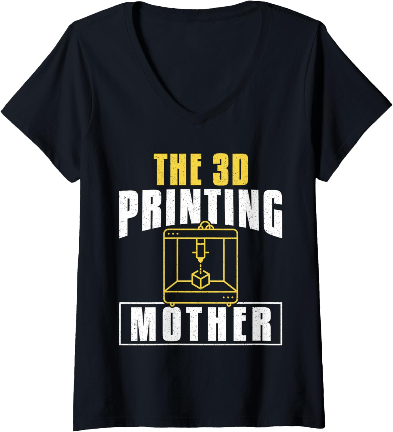 Womens Printing Mother Mothers Day Mom 3D Printing Printer V Neck
