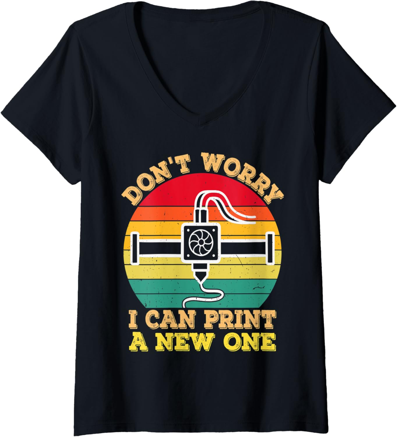 Womens Dont Worry I Can Print A New One Vintage Funny 3D