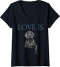 Womens Love Is Weimaraner V Neck