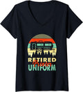 Womens Retired Printer Uniform Rv Camping Retirement V Neck
