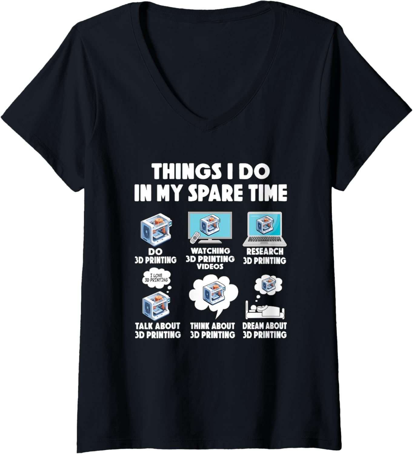 3D Printing Filament Print Computer Programmer V Neck