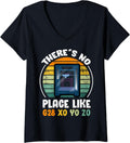 Womens Funny 3D Printer Design Dad Granddad V Neck