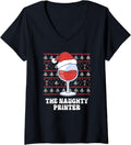 The Naughty Printer Funny Christmas V Neck